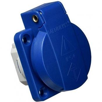 Mennekes 101700021 Bases SCHUKO 16 A/230 V, Outlet, IP 54 Degree of Protection, Package 20, Blue