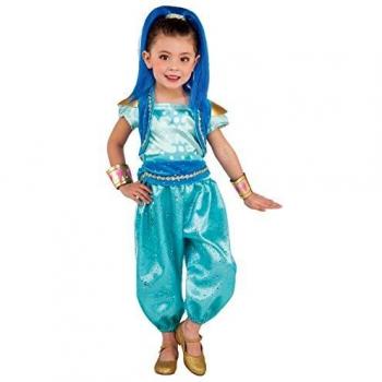 Shimmer & Shine - Disfraz Deluxe turquesa para niña, infantil S