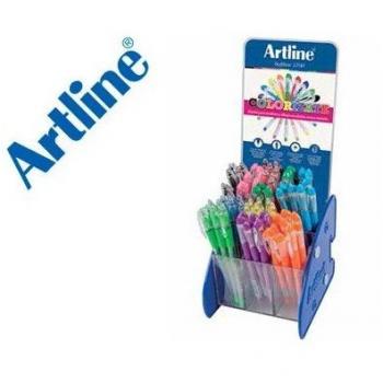 BOLIGRAFO ARTLINE SOFTLINE 1700 TINTA GEL EXPOSITOR DE 72 UNIDADES COLORES SURTIDOS