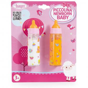 Bayer Magic Doll Feeding Bottle Set - Milk and Orange, 2-Piece