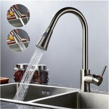 Grifo Monomando de Fregadero S9011 con Ducha Extraíble y Diseño Moderno
