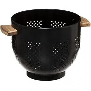 Colador Moderno de Metal Negro - 4,5 L