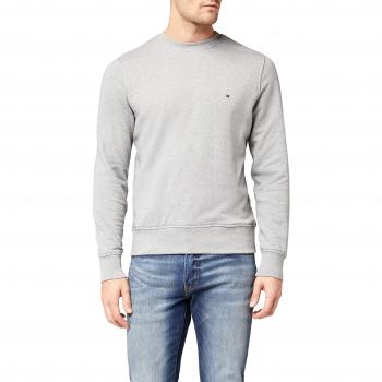 Tommy Hilfiger Core Cotton Sweatshirt, suéter para Hombre, Gris
