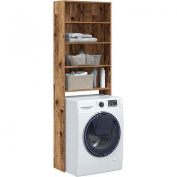 Armario para Lavadora de Madera Envejecida 64x24x190 cm