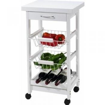 Inalsa 9110 - Mesa verdulero con botellero, madera, 42 x 34 x 81 cm, color marrón