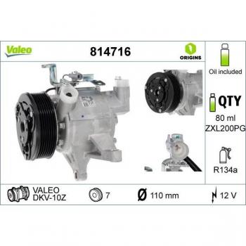Compresor de aire acondicionado VALEO 814716