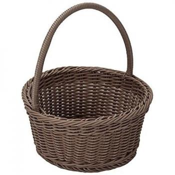 Saleen 02023206101 cesta con asa, aproximadamente 28 x 15 cm aproximadamente, marrón