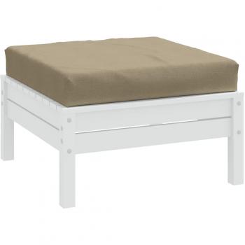 Cojín para sofá de palets tela gris taupe melange 60x60x10 cm