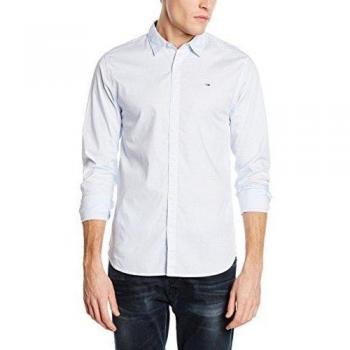 Tommy Hilfiger Basic Stretch Y/D Shirt L/S 6 - Camisa para hombre, color cashmere blue-pt, talla XL