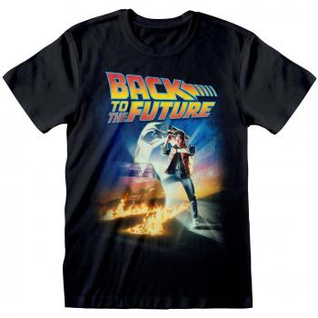 Back to the Future Poster T-Shirt - Black - Sizes S to XXL - Men's