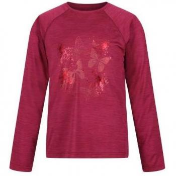 Camiseta de Manga Larga Burnlee Mariposas Jaspeada para Niños/Niñas Regatta
