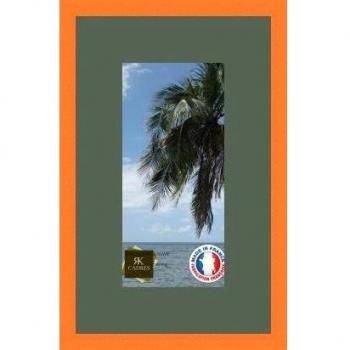 Marco de fotos para pared, 14 x 29 x 14 x 29 marco, moderno, 2,3 cm de longitud, de madera, madera, Orange-6, Passe-Partout Vert foret