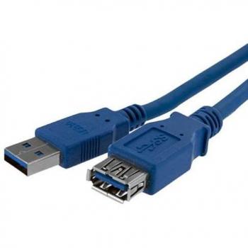 StarTech.com 1m Blue SuperSpeed USB 3.0 Extension Cable A to A - Male/Female, 1 Meter, USB Type-A Connector, USB 3.2 Gen 1 (3.1 Gen 1) Support