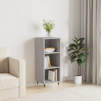 Aparador de madera de ingeniería 34,5x32,5x90 cm en color gris Sonoma, mueble de almacenaje para salón, buffet y armario auxiliar