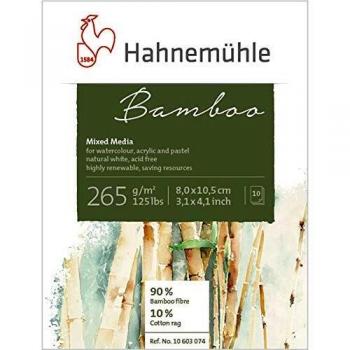 Bloque de Medios Mixtos Hahnemühle de Bambú 8 x 10,5 cm 265 g/m² - 10 Hojas