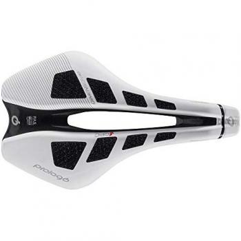 Sillín Prologo Dimension 143 CPC Tirox blanco negro