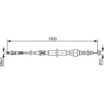 Cable de freno de mano BOSCH 1 987 477 165