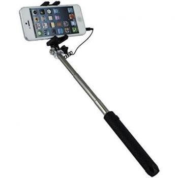 Muvit MUHTG0034 - Mini Selfie Stick 3.5 mm, Color Negro