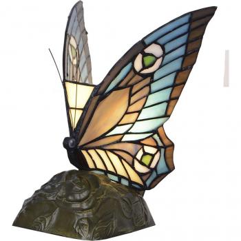 Lámpara de mesa Viro Iluminación Azules Zinc 60 W 23 x 25 x 23 cm Mariposa