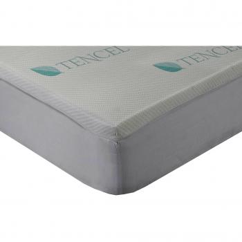 Classic Blanc Hípertranspirable - Cubrecolchon viscoelástico lyocell confort plus, 135 x 190 x 4 cm, cama 135 cm, firmeza media - baja