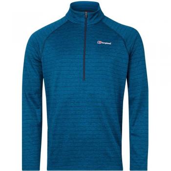 berghaus Thermal Tech Long Sleeve Half Zip Camiseta, Dusk/Deep Water, Large