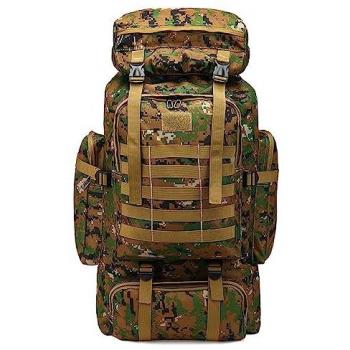 Mochila Táctica Militar de Senderismo 80L Impermeable Camuflaje para Viajes y Camping
