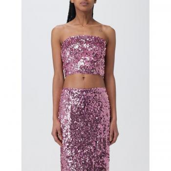 Fuchsia Sequin Embellished Sleeveless Top for Women - Size 38/M
