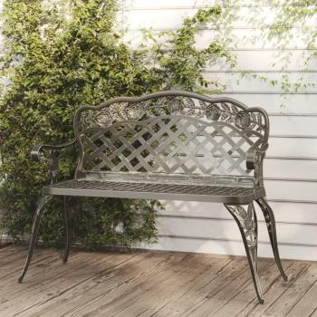 108 cm Green Cast Aluminum Garden Bench