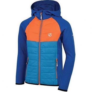 Dare 2b Curate Core Stretch Full Zip Quick Drying Hooded Micro Fleece Capa Intermedia elástica, Infantil, Oxford Atlantic Blue, 13 Años
