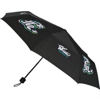 Paraguas Plegable Manual 54 cm El Niño Green Bali - Safta, Apertura Manual, 21', Diámetro de 98 cm, 8 Paneles, Varilla de Metal y Nervios de Ac
