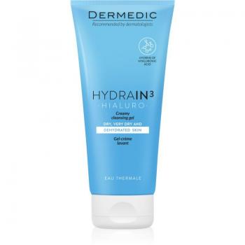 Dermedic Hydrain3 Hialuro Creamy Cleansing Gel for Dehydrated Dry Skin 200 ml