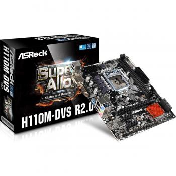 Asrock H110M-DVS R2.0 - Intel Mainboard , Grey