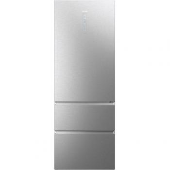Frigorífico Combi Haier HTW7720BNMM, 3D Series 7, No Frost, 200.6 cm de altura, 70 cm de ancho, Acero Inoxidable, Energía B