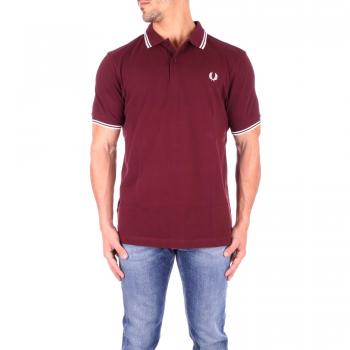 Fred Perry Twin Tipped Polo Shirt - Oxblood - Men's Polo Shirt - Size: M