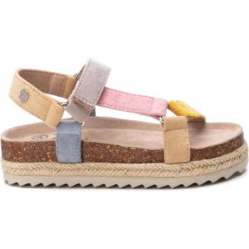 Xti Sandalia Niña en Pu - Cómoda y Resistente, Modelo 150444, Color Beige