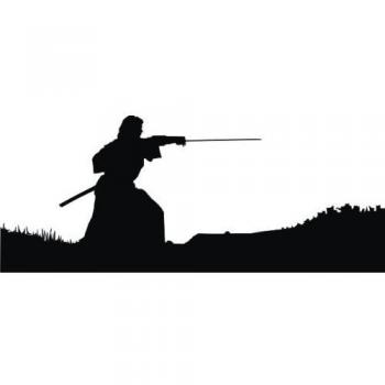 INDIGOS UG Vinilo Decorativo para Pared MD349 Samurai Legend 80 x 32 cm, Multicolor, 80x32x8 cm