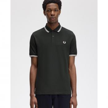 Fred Perry Men's Twin Tipped Polo Shirt - Night Green - 3XL