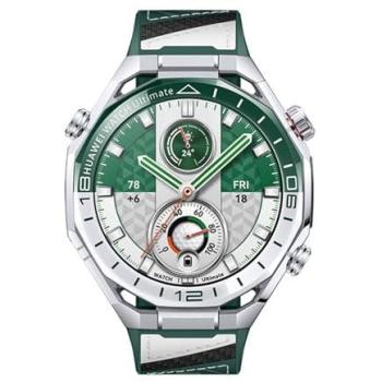 Huawei Reloj Inteligente WATCH Ultimate 2 con eSIM, GPS, ECG, Metal Líquido Ultraresistente, Cristal de Zafiro, Comunicación Subacuática y Correa Fluoroelastómera Verde y Blanca