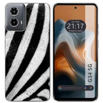 Funda de Silicona para Motorola Moto G34 5G Diseño Animal 02