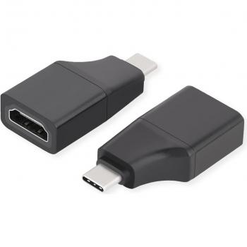 Adaptador USB-C a HDMI 4K (M/F), 60Hz, Negro