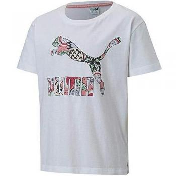 Puma Classics tee G Camiseta De Manga Corta, Unisex niños, White, 104