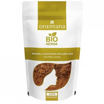 Orientana Bio Henna Acondicionador Neutro Cabello Largo 100g - Acondicionador capilar en polvo de hierbas veganas 100% natural, ideal para cabello largo, sin coloración