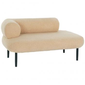 Sofá DKD Home Decor Negro Beige Metal Scandi 127,5 x 73,5 x 64 cm