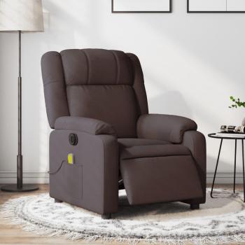 Sillón reclinable de masaje eléctrico en tela disponible en colores gris claro, gris oscuro, negro y marrón oscuro