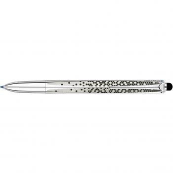 Boligrafo caran d'ache multifuncion rnx.316 acero inox grabado imitacion pixeles ordenador azul negro