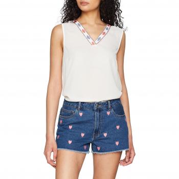 Only Onlelena Top Wvn, Camiseta sin Mangas para Mujer, Blanco