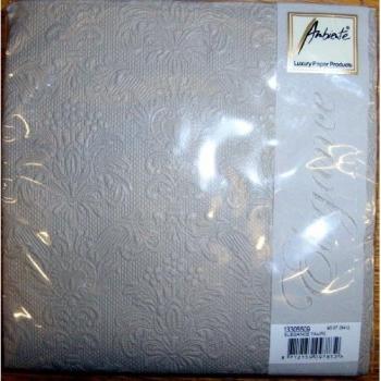 15er Paquete Servilletas Elegance Gris Topo 33 X 33CM