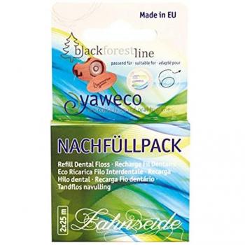 Yaweco Hilo Dental Recambio 2 Uds, 25 m cada uno, con cera de abejas