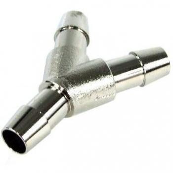 10mm (3/8) Nickel Plated Brass Y Tube Connector