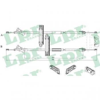 Cable de freno de mano LPR C0227B